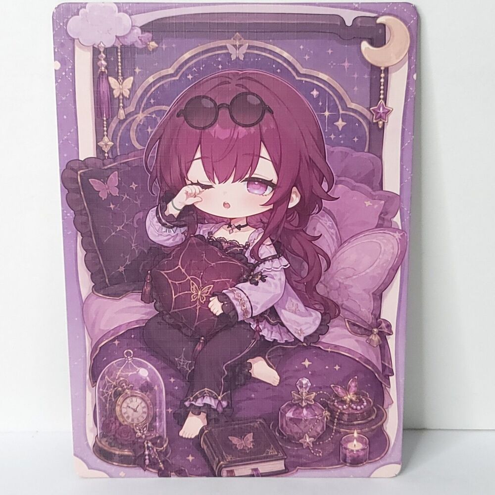 Kafka Chibi Sleeping Waifu Card Anime Girl Wall Art Oversized Board A5